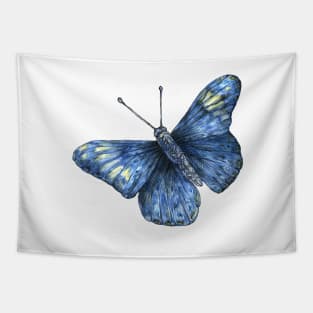 blue butterfly Tapestry