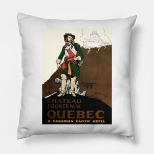 Chateau Frontenac QUEBEC CANADA Hotel Advertisement Vintage Travel Pillow