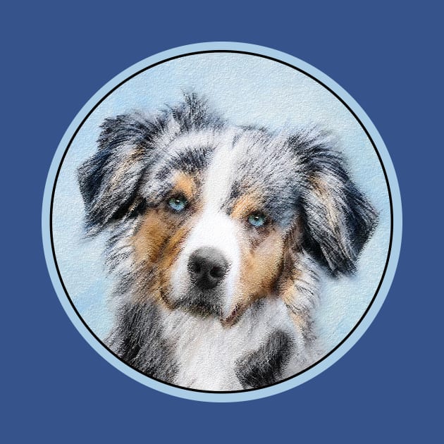 Miniature American Shepherd Painting - Dog Art by Alpen Designs