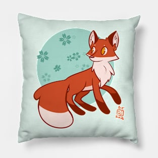 Mint Fox Pillow