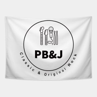 PB&J Logo BLK Tapestry