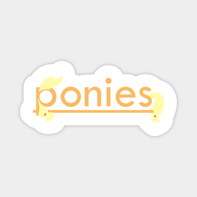 Ponies Typography - Applejack Magnet by Hyper Dash