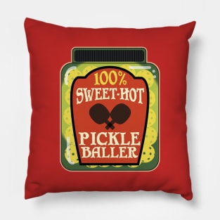 Funny Pickleball Sweet Hot Pickle Baller Jar Pickleball Players Pillow