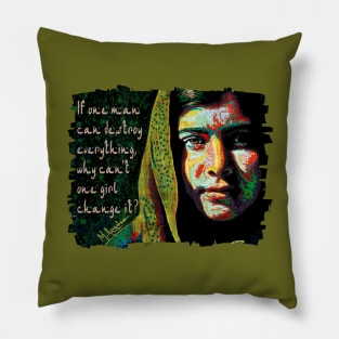 Malala Quote Pillow