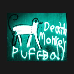 Death Monkey Puffball Teal T-Shirt