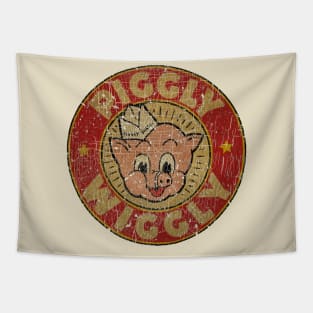 Red Vintage Piggly Tapestry