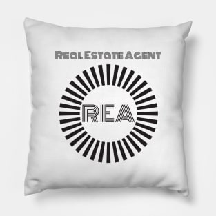 Real Estate Agent Circle Pillow