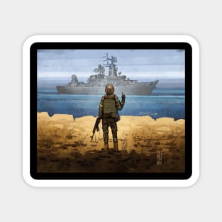 Russian warship, go fuck yourself (stamp) Magnet