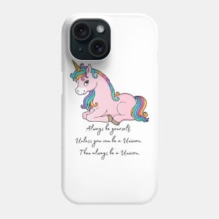 Cute Little Unicorn With Rainbow Hair Phone Case