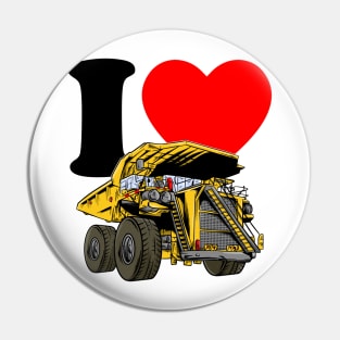 I love Dump Truck Pin