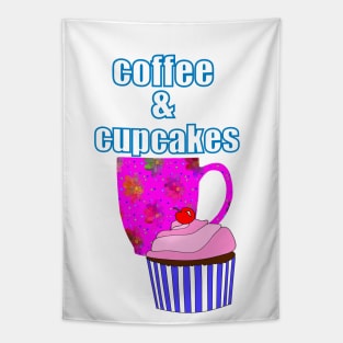 COFFEE Break And Cupcakes Tapestry