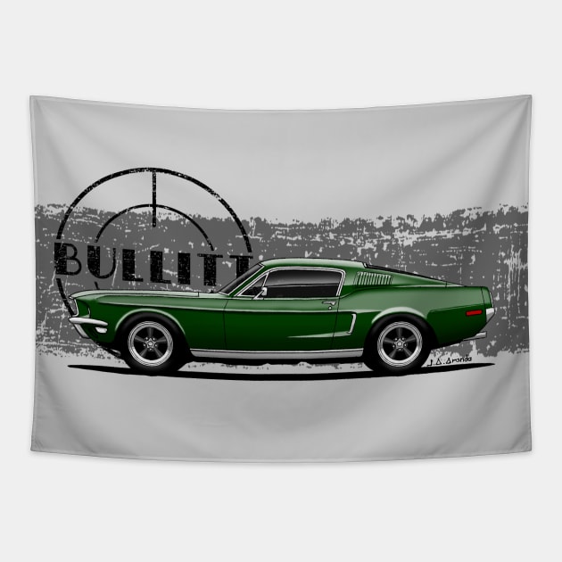 The iconic muscle car from McQueen movie Tapestry by jaagdesign