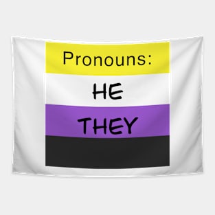 Nonbinary Flag He They Tapestry