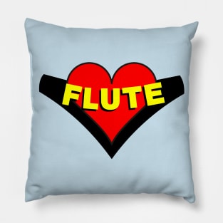 Flute Over Heart Pillow