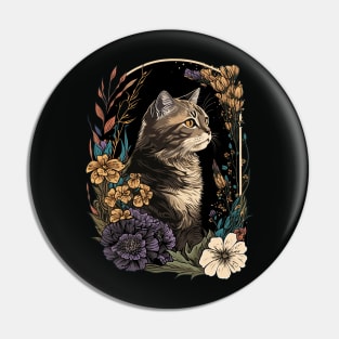 Petal Purrfection Pin