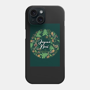 Forest Life Wreath Christmas Card Phone Case