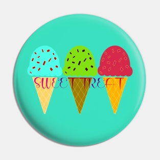 Sweet Treat Colorful Cones Pin