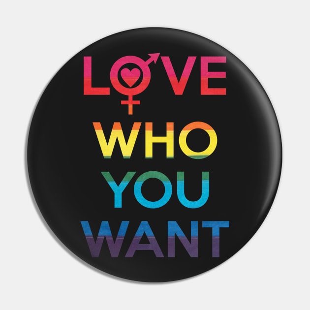 Love Who You Want LGBT Pride Pin by ProudToBeHomo