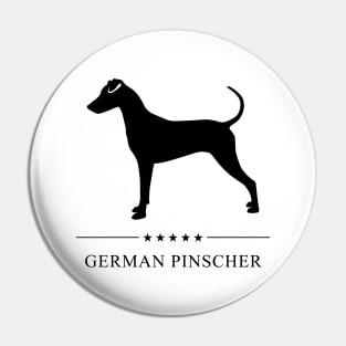 German Pinscher Black Silhouette Pin