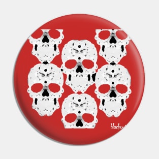 Skulls Convene Worn White by Blackout Design Pin