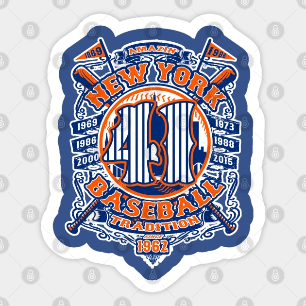 New York Mets SEAVER Retired Number #41 - Mets Baseball - Sticker