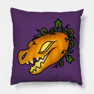 Spooky Pumpkin Dinosaur Pillow