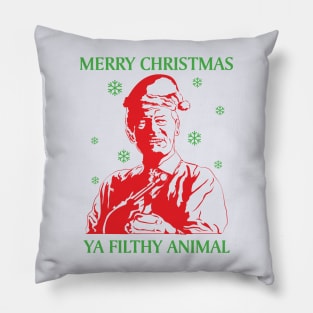 Merry Christmas you filthy animal! Pillow