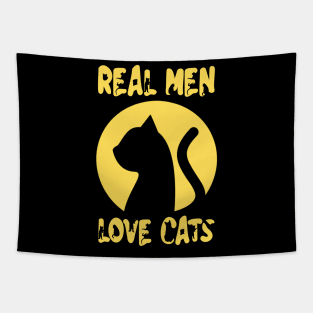 Real Men Love Cats Tapestry