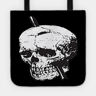 Black and White Skull of Phineas Gage With Tamping Iron Vector Tote