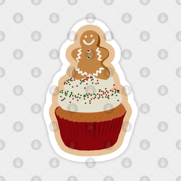 Christmas Cupcke Magnet by Artofcuteness