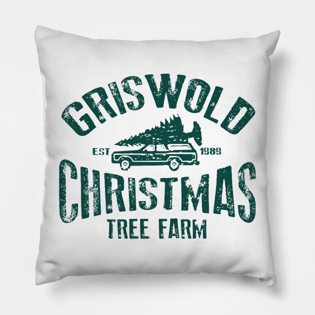 Griswold's Christmas Tree Farm Est. 1989 Pillow by MZeeDesigns