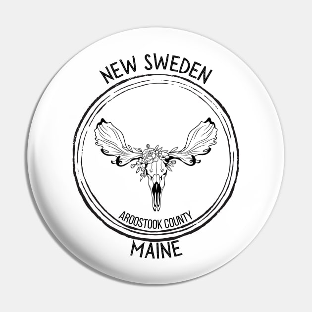 New Sweden Maine Pin by TrapperWeasel