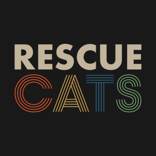 Retro Font Rescue Cats T-Shirt