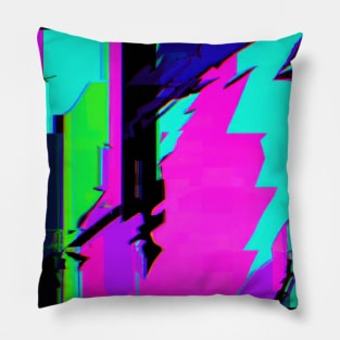 Broken 90s Kid Glitched Aesthetic Pillow