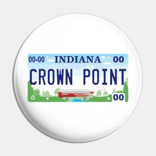Crown Point License Plate Pin