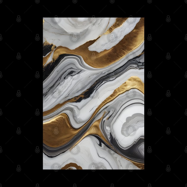 White golden marble design by Spaceboyishere