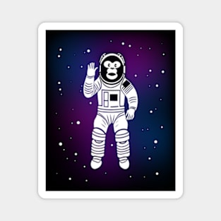 Monkey Astronaut in Space Magnet