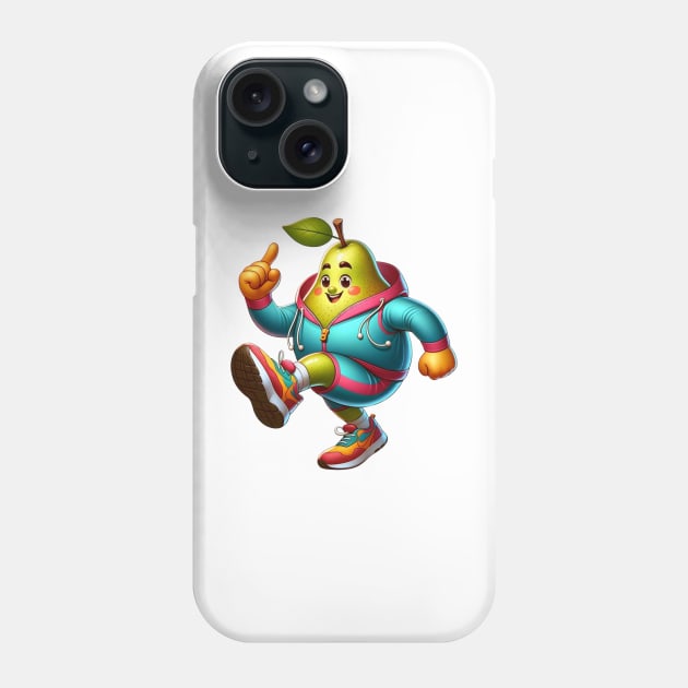 Jogging Pear Pro - Sprinting to Health Phone Case by vk09design