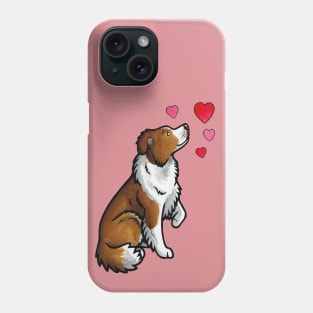 Border collie love Phone Case