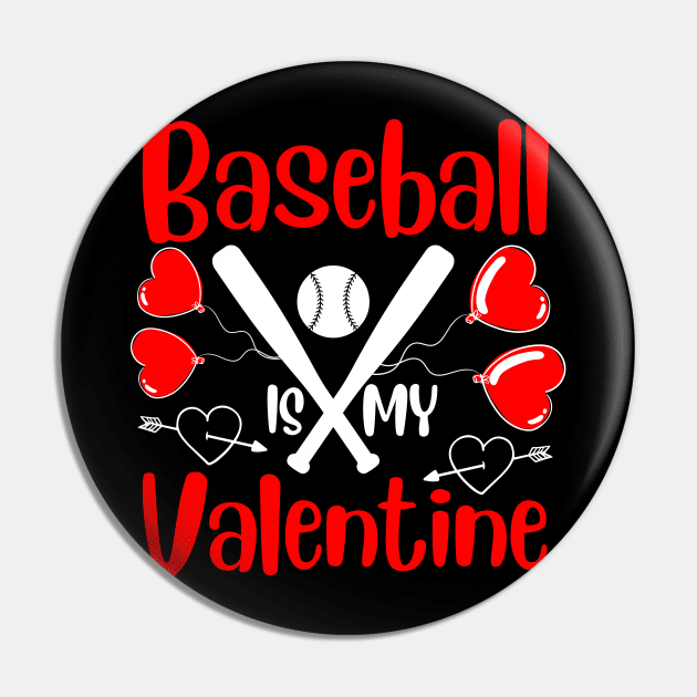 Baseball is Valentine's Day. Play ball with love design Pin by click2print