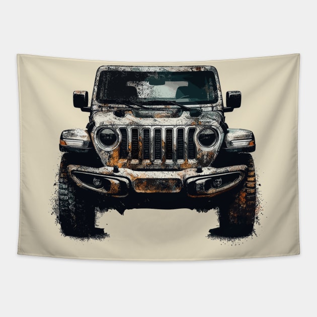 Jeep Gladiator Tapestry by Vehicles-Art