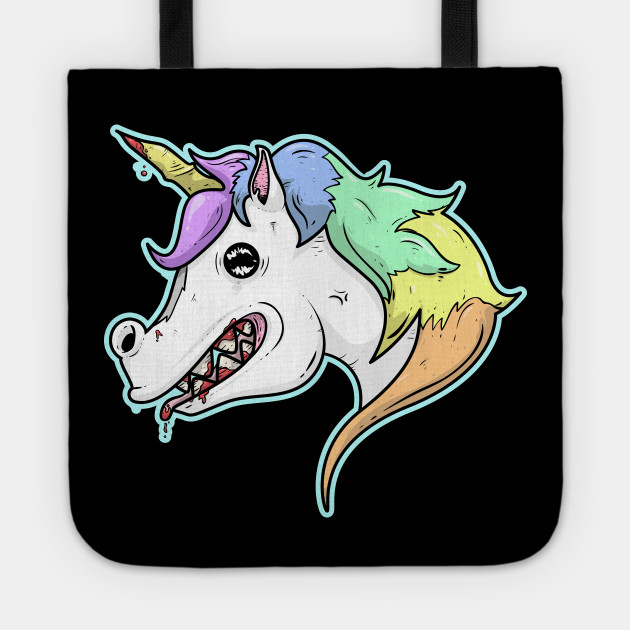 Evil Unicorn Unicorn Tote Bag Teepublic Uk