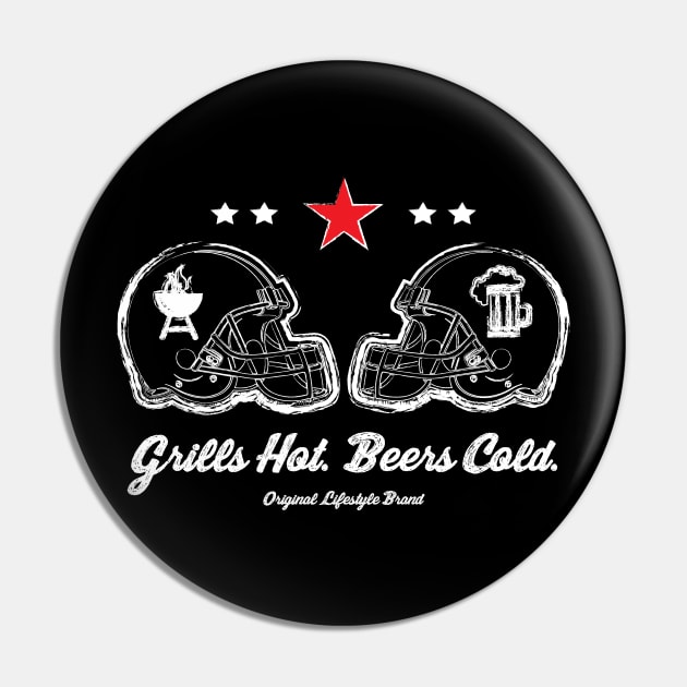 Grills Hot. Beers Cold. : Football Tailgate SZN Pin by FOOTBALL IS EVERYTHING