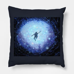 Astronaut floating in space Pillow