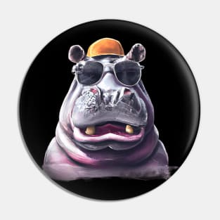 Hippo In The House Pin