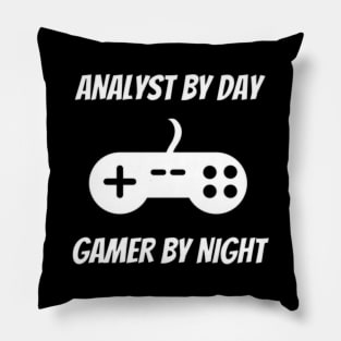 Analyst By Day Gamer By Night Pillow