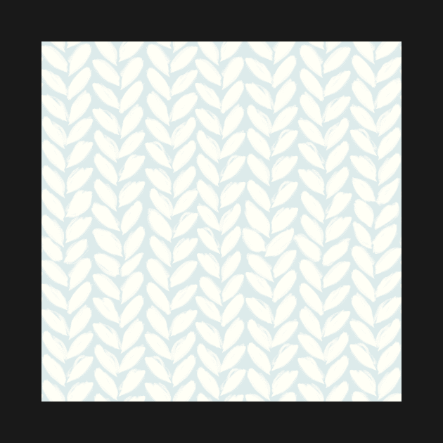 White Blue Chunky Knit Blanket Pattern by panco