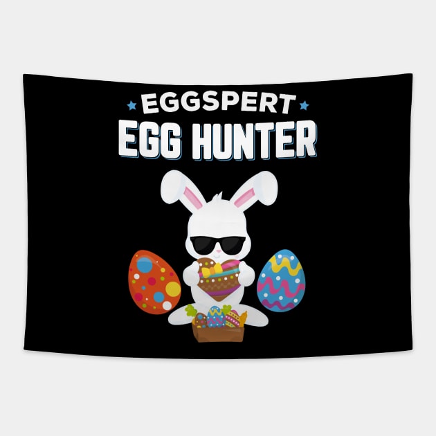 Eggspert Egg Hunter Funny Easter Tapestry by trendingoriginals