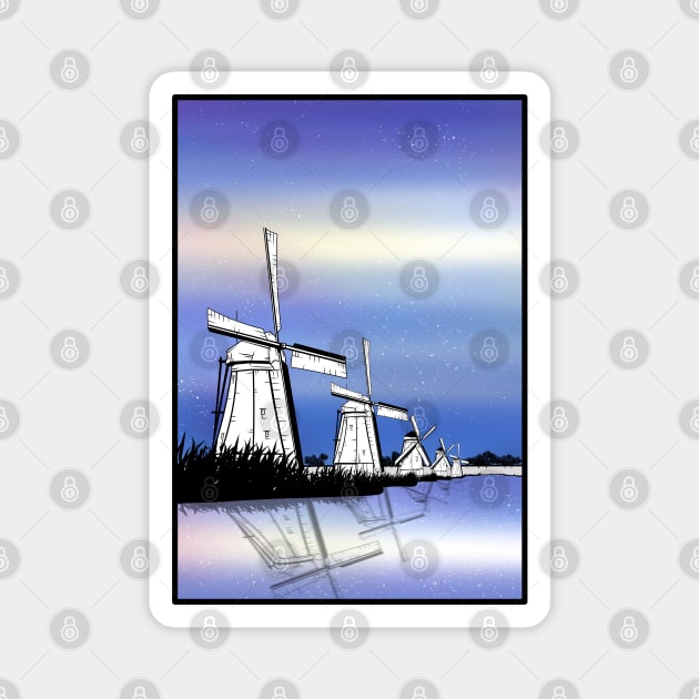 Kinderdijk Windmills Magnet by mailboxdisco