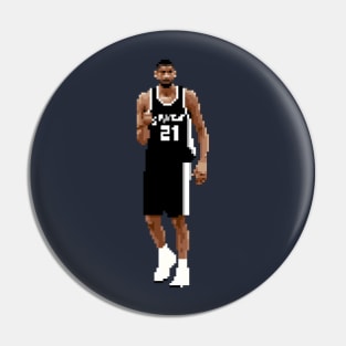 Tim Duncan Pixel Fist Pin